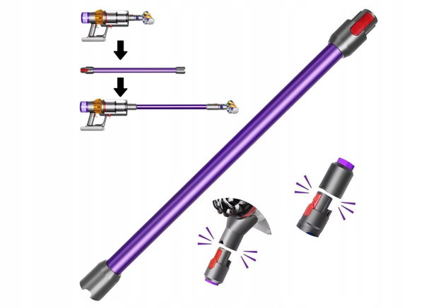 LAOYE Rura przedłużająca do Dyson V11, V15, V10, V8, V7, 72 cm POWYSTAWOWY
