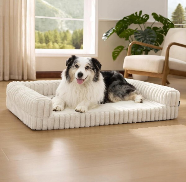 Legowiska ortopedyczne dla psów Bedsure, duże - sofa dla psa 106x76x18 cm