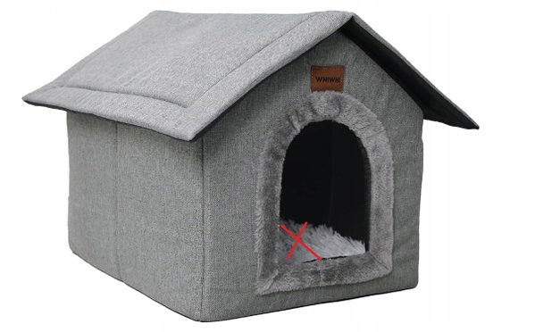 Domek dla kota, domek dla psa 45 x 40 x 45 cm NIEPEŁNY KOMPLET