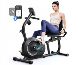 Rower Reclinowany Treningowy z 8 Poz Oporu, BT LCD - MERACH POWYSTAWOWY
