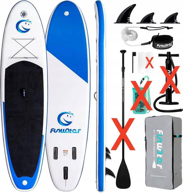 Deska, nadmuchiwana deska do paddleboard SUP FunWater USZKODZONY