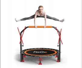 FitinOne Składana mini trampolina, obciążenie 204 kg NIEPEŁNY KOMPLET