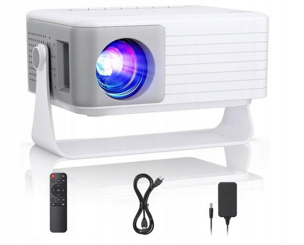 Mini Projektor AKIYO O1 2025 o jasności 15 000 lumenów 360° 50% zoom