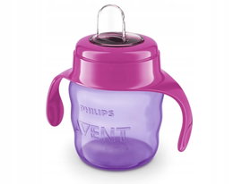 Philips Avent, kubek z ustnikiem, fioletowy, 6m+, 200 ml