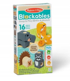 Melissa & Doug, Blockables, Drewniane Zwierzątka, drewniane klocki, 16 el.