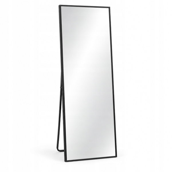 Lustro stojące z czarną metalową ramą 150x50cm, lustro pełnopostaciowe
