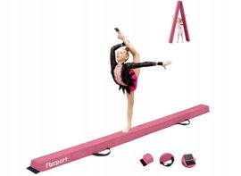 Fbsport Belka gimnstyczna równoważnia fioletowa 270 cm x 10 cm różowa