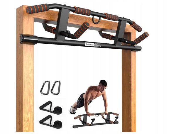 Drążek do podciągania AmazeFan z ergonomicznym uchwytem max 200 kg
