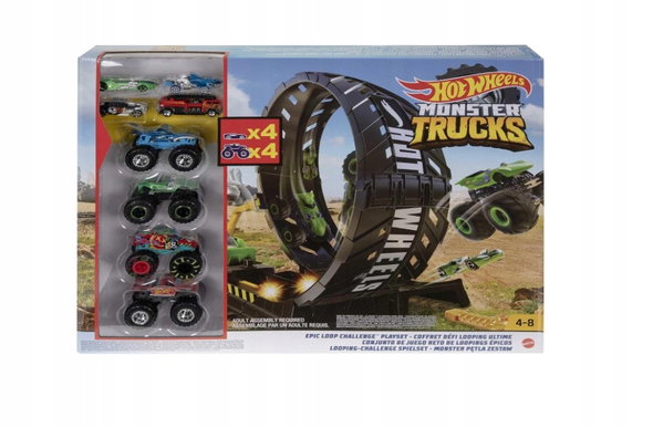 Zestaw Hot Wheels Monster Truck Big Loop Challenge USZKODZONE OPAKOWANIE