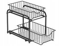 SONGMICS Organizer do szafki kuchennej 2 poziomyKCS017B01 Czarny