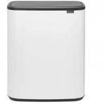 BRABANTIA - Bo Touch Bin - Kosz 2 x 30 l - 2 komory Biały POWYSTAWOWY