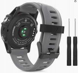 MoKo Pasek do zegarka z Garmin Fenix 3 / Fenix 3 HR/Fenix 5X szary