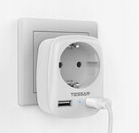 TESSAN Gniazdo USB, Gniazda (4000 W) z 2 Portami USB POWYSTAWOWY