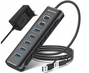 Aktywny koncentrator USB z zasilaczem RSHTECH 7-portowy x2 C USZKODZONY