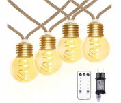 Lampki LED na zewnątrz, Vintage 6 m Ciepłe