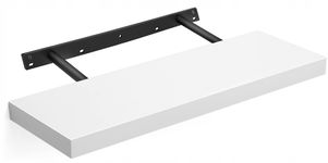 VASAGLE LWS26WT regał ścienny, na zdjęcia, 60 cm, dekoracja do salonu