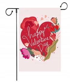 Flaga szczęśliwych walentynek 30x45cm