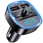 Transmiter Bluetooth FM Samochodowy Adapter Ładowarka 2 Porty USB Mikrofon