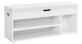 VASAGLE Wyściełana ławka na buty, 3 przegródki LHS130W14