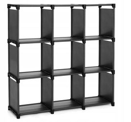 SONGMICS Półka do przechowywania z 9 przegródkami LSN45BK OPIS