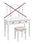 SONGMICS Elegancka toaletka 140x47x108 cm RDT18W BRAK LUSTER