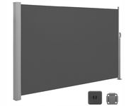 SONGMICS Osłona boczna, wysuwana, 160 x 350 cm szara GSA165G02