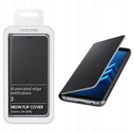 Etui Samsung Galaxy A8 (2018) Neon Flip Cover czarne