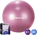 PIŁKA GIMNASTYCZNA DO ĆWICZEŃ PROIRON 65CM RÓŻOWA FITNESS