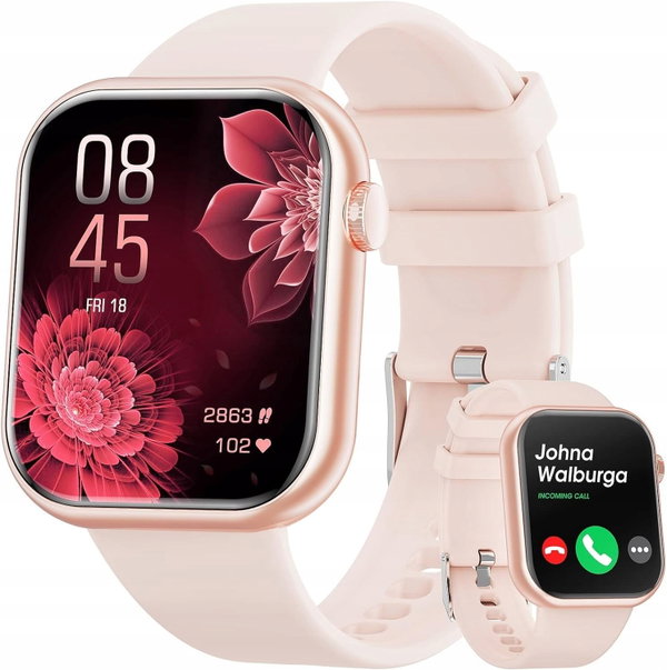 Smartwatch inteligentny zegarek G28-12C1 różowy