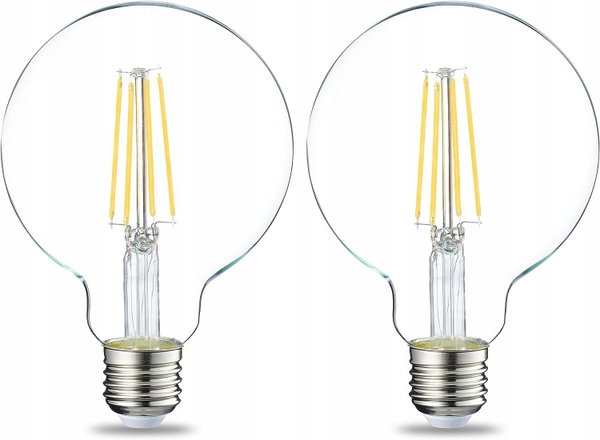 Żarówki LED E27 G93 8W ciepła biel ściemniane 6pak