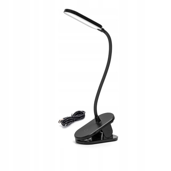 Lampka biurkowa led eye-protective lamp, czarna, ładowana, obrót o 360°