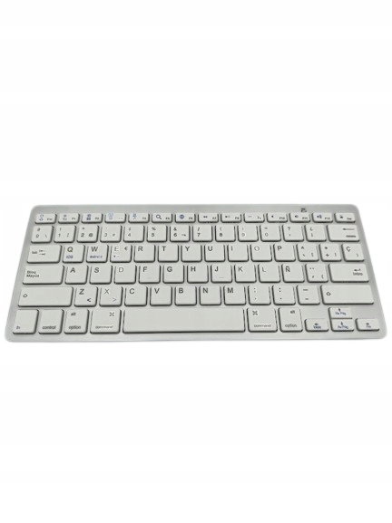 Bezprzewodowa klawiatura BKB800, bluetooth, biała, QWERTY