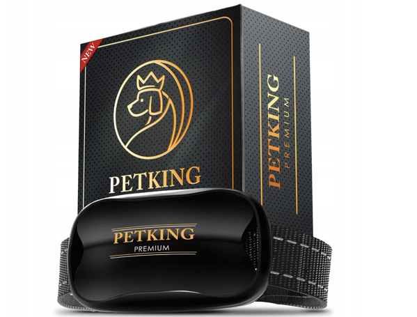 PETKING PREMIUM PET683V Obroża trenerska, czarna, przeciwszczekowa dla psa