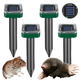 Ogrodowy Odstraszacz Solarny Na Krety Gryzonie Ultradźwiękowy Wbijany 4 Szt