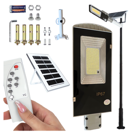 Lampa Solarna LED 100W Bezprzewodowa z Pilotem Latarnia Ogrodowa Uliczna