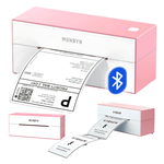 Drukarka Termiczna Do Etykiet Bluetooth Różowa iOS Android Aplikacja