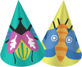 Czapki Imprezowe Dla Dzieci Bzyczące Robaczki - Zestaw 6 sztuk