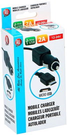 Ładowarka samochodowa All-Ride 12/24V, złącze MICRO USB
