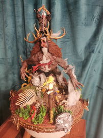 Wiedźmin, Ciri, Bies, 50 cm wydruk 3D, żywica, pomalowany