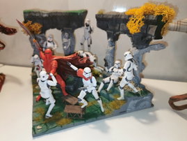 Diorama Star Wars, wydruk 3D, żywica, pomalowany, figurka