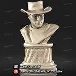 Clint Eastwood, popiersie, wydruk 3D, żywica