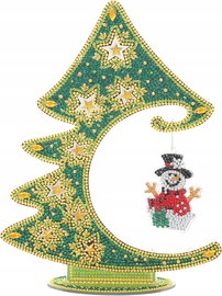 Haft diamentowy 5D Dekoracja bożonarodzeniowa Motyw Bałwan 29x22cm