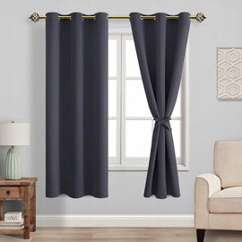 JIUZHEN zasłony na przelotkach ciemnoszare, zaciemniające, 137 x 117cm