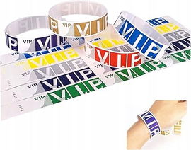 Imprezowe OPASKI NA NADGARSTEK VIP Przyjęcie, Impreza, Bal 140 sztuk!