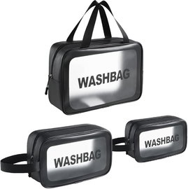 Kosmetyczka podróżna 3 szt. przezroczyste, różne rozmiary