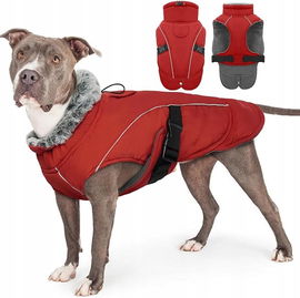 Kurtka dla DUŻEGO psa, płaszcz z podszewką z polaru,ciepła rozm XXXL