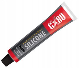 CX80 Professional Silikon Czarny do +380C Tubka 80 ml Masa uszczelniająca