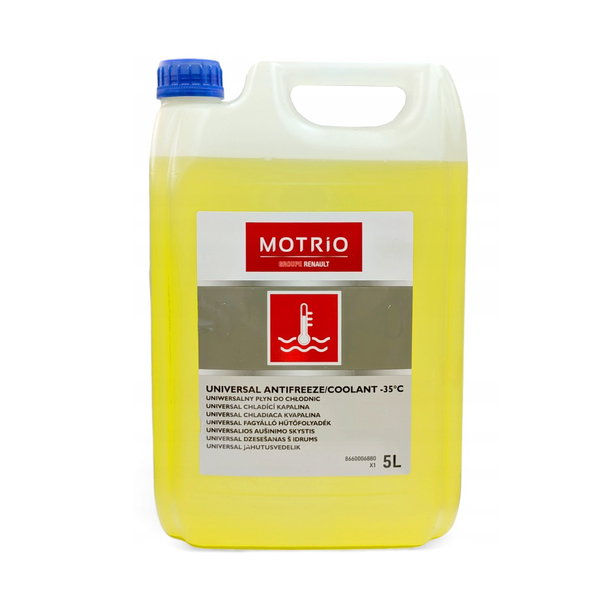 ORYGINALNY Żółty Płyn chłodniczy Motrio -35 C 5L Renault Dacia Nissan Opel