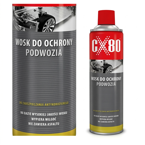 Wosk Antykorozyjny w Sprayu do Konserwacji Ochrony Podwozia CX80 Spay 500ml