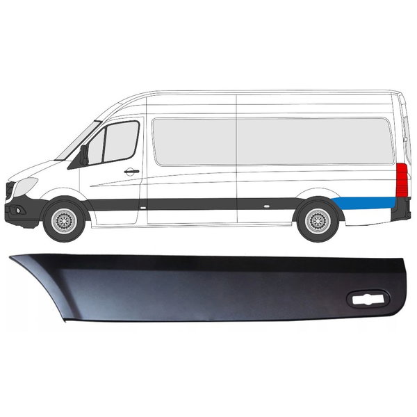 Listwa błotnika tylnego Lewa za kołem tył Mercedes Sprinter 906 